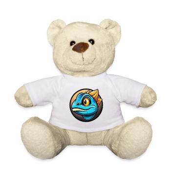 Chameleon Colorful Kawaii Cartoon Character Animal - Teddy Bear - white - Front