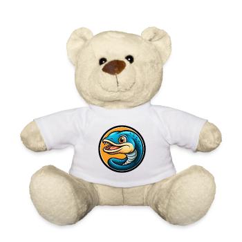 Eel Colorful Kawaii Cartoon Character Clipart Pet - Teddy Bear - white - Front