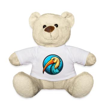 Ibis Colorful Kawaii Cartoon Character Clipart Pet - Teddy Bear - white - Front