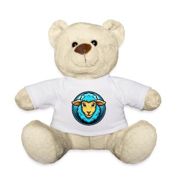 Sheep Colorful Kawaii Cartoon Character Clipart - Teddy Bear - white - Front