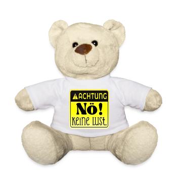 ACHTUNG - KEINE LUST NÖ - Teddy - Weiß - Vorne