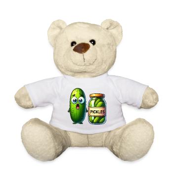 La situation difficile des cornichons au concombre : choqué et choqué ! - Nounours - blanc - Devant