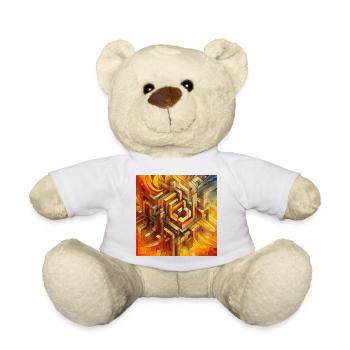 Squares 4 - Teddy Bear - white - Front