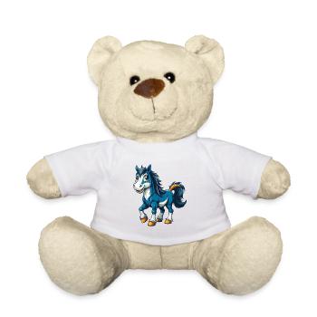 Pferd Cool Kawaii Cartoon Charakter Clipart - Teddy - Weiß - Vorne