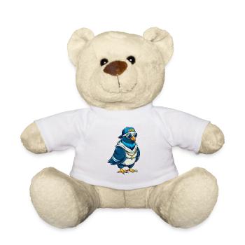 Taube Cool Cartoon Figur Kawaii Clipart - Teddy - Weiß - Vorne