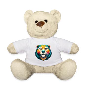 Biber Niedliches Kawaii Cartoon Clipart Tier Gesicht - Teddy - Weiß - Vorne
