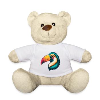 Tukan Niedliches Kawaii Cartoon Clipart Tier Gesicht - Teddy - Weiß - Vorne