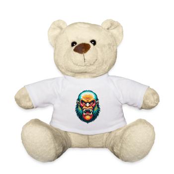 Yeti Niedliche Kawaii Cartoon Clipart Tier Gesicht - Teddy - Weiß - Vorne