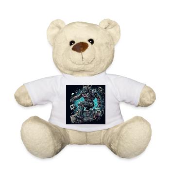 Analogo vibes AI robot Art - Teddy Bear - white - Front