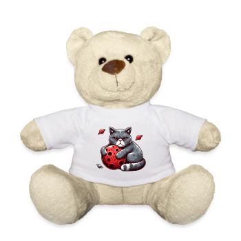 Cat Apocalypse: Mürrische Stimmungskatze - Teddy - Weiß - Vorne