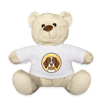 Friesische Vorstehhunderasse Cartoon Kawaii Clipart - Teddy - Weiß - Vorne