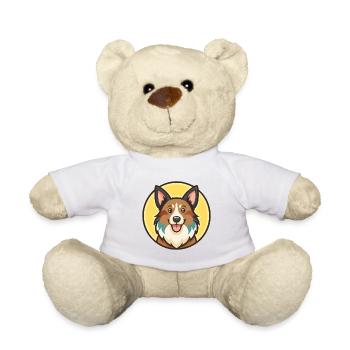 Patagonian Sheepdog Dog Breed Funny Cartoon Kawaii - Teddy Bear - white - Front
