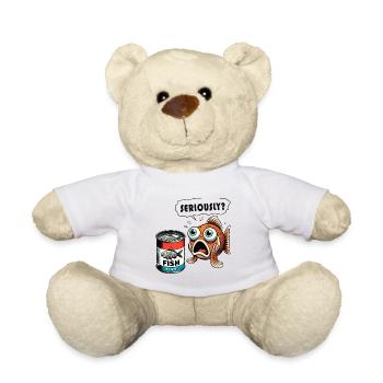 Design amusant de poisson en conserve - Nounours - blanc - Devant