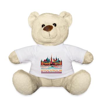 Stockholm Hauptstadt Schweden Geschenk - Teddy - Weiß - Vorne
