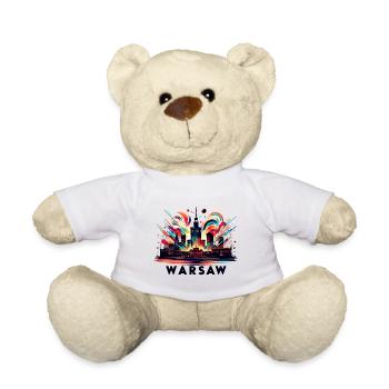 Warsaw Capital Poland Gift - Teddy Bear - white - Front