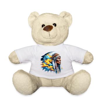 Amerikanischer Indianer Amerikaner - Teddy - Weiß - Vorne
