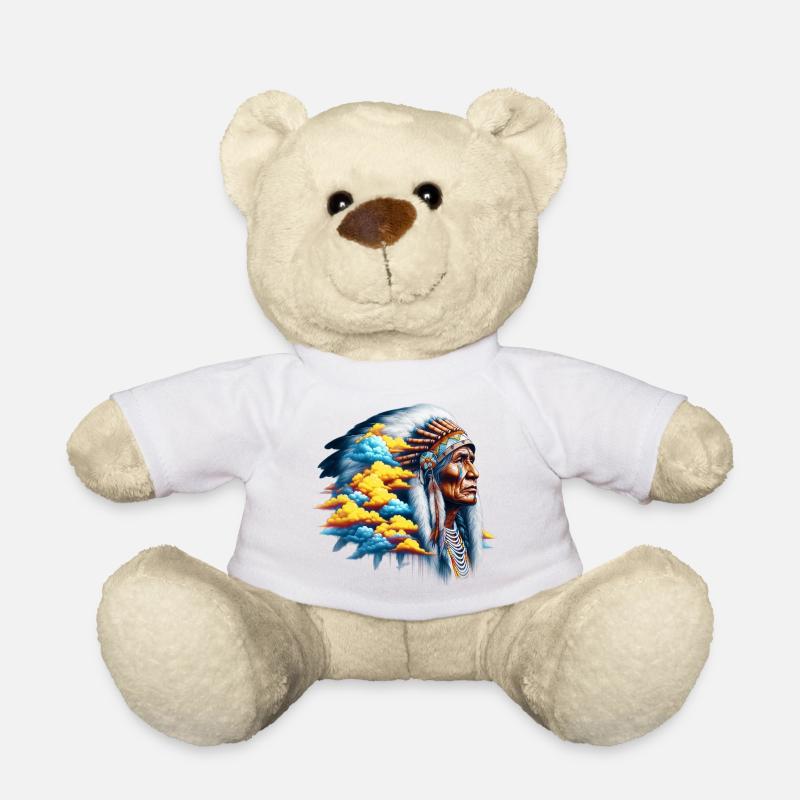 Amérindien Américain - Nounours - blanc