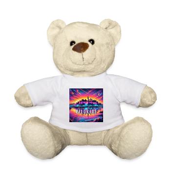 Belgrade Serbia Balkan Design - Teddy Bear - white - Front