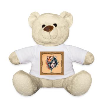 Der Tiger und die Frau, Kraft und Anmut. - Teddy - Weiß - Vorne
