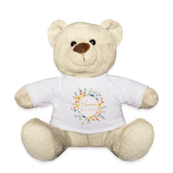 Hebamme mit Herz - personalisierbares Design - Teddy - Weiß - Vorne