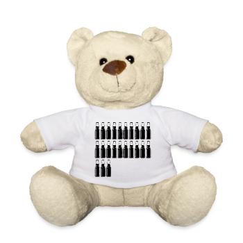 23 Bierflaschen - Bier - 23 Jahre - 23. Geburtstag - Teddy - Weiß - Vorne