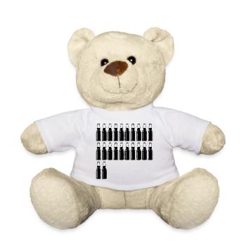 22 Bierflaschen - Bier - 22 Jahre - 22. Geburtstag - Teddy - Weiß - Vorne