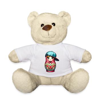 Matryoshka Cool Cap Gift - Teddy Bear - white - Front