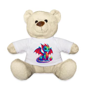 Dragon - Teddy Bear - white - Front
