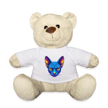 Chat Sphynx Race de chat Dessin animé Kawaii Animal de compagnie - Nounours - blanc - Devant