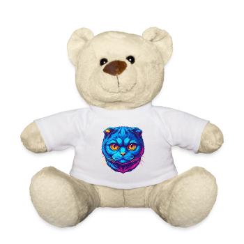 Scottish Fold Kurzhaarkatze Rasse Cartoon Kawaii A - Teddy - Weiß - Vorne