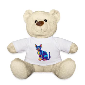 Chat Abyssin Race Dessin Animé Kawaii Animal De Compagnie - Nounours - blanc - Devant