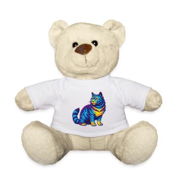 Race de chat Bobtail américain Dessin animé Kawaii Animal P - Nounours - blanc - Devant