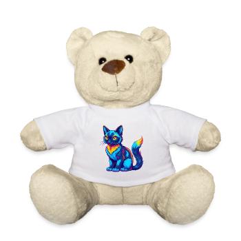 Balinesische Katze Rasse Cartoon Kawaii Tier Haustier - Teddy - Weiß - Vorne