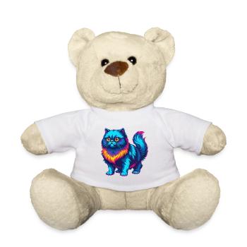 Colorpoint Chat Persan Race Dessin animé Kawaii Animal - Nounours - blanc - Devant