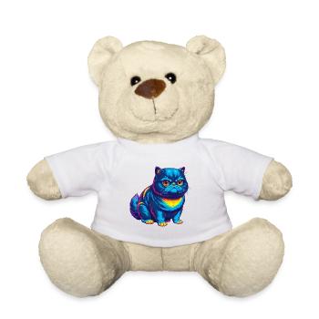 Exotic Shorthair Cat Breed Cartoon Kawaii Animal P - Teddy Bear - white - Front