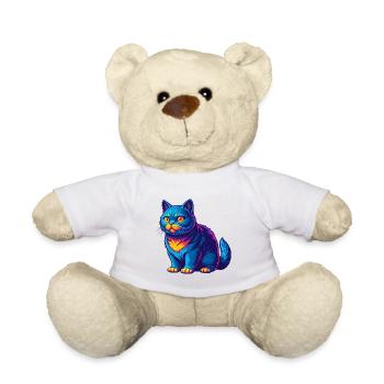 Chartreux Cat Breed Cartoon Kawaii Animal Pet - Teddy Bear - white - Front