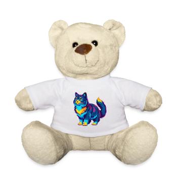 Carélien Bobtail Chat Race Dessin animé Kawaii Animal P - Nounours - blanc - Devant