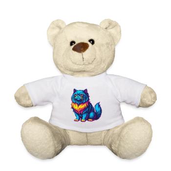 Persische Katze Rasse Karikatur Kawaii Tier Haustier - Teddy - Weiß - Vorne