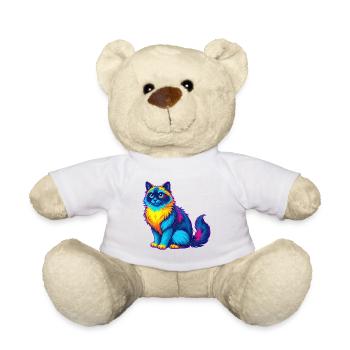 Ragdoll Katze Rasse Cartoon Kawaii Tier Haustier - Teddy - Weiß - Vorne