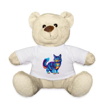 Chat Somali Race Dessin animé Kawaii Animal Pet - Nounours - blanc - Devant