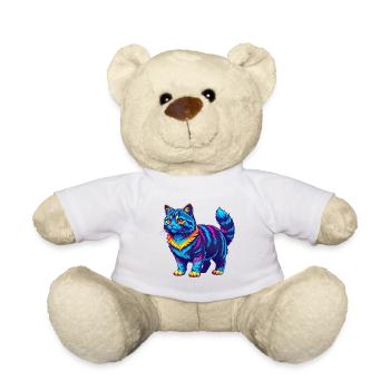 Manx Chat Race Dessin animé Kawaii Animal Pet - Nounours - blanc - Devant