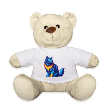 German Longhair Cat Breed Cartoon Kawaii Animal Pe - Teddy Bear - white - Front