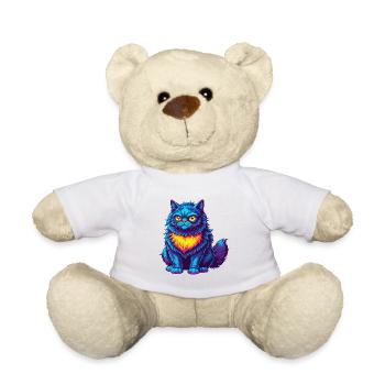 Selkirk Rex Katzenrasse Cartoon Kawaii Tier Haustier - Teddy - Weiß - Vorne