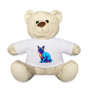 Tonkinois Chat Race Dessin Animé Kawaii Animal Pet - Nounours - blanc - Devant