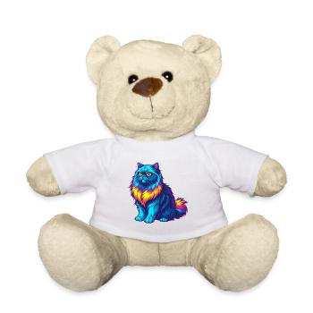 Weiße Langhaar Persische Katzenrasse Karikatur Kawaii An - Teddy - Weiß - Vorne