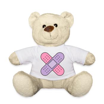 Gips Kreuz Farbe - Teddy - Weiß - Vorne