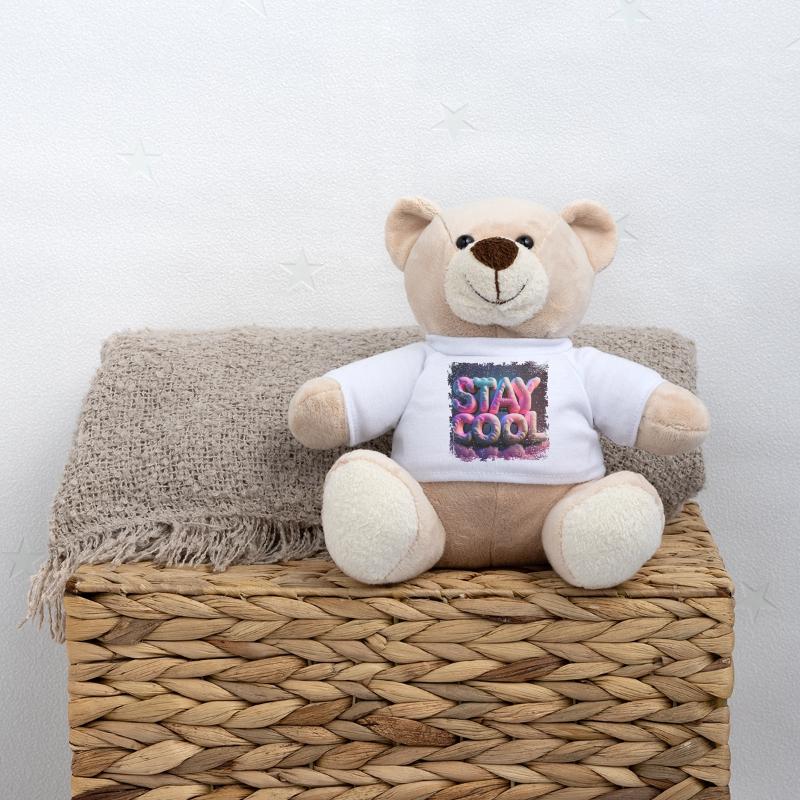 stay cool text in 3d Teddy