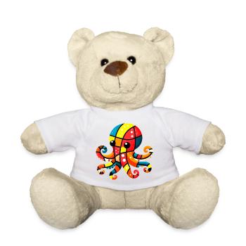 Octopus - Teddy Bear - white - Front