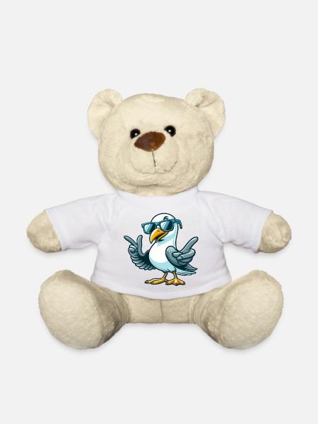 Coole Möwe Sonnenbrille Küste Nordsee Ostsee - Teddy - Weiß