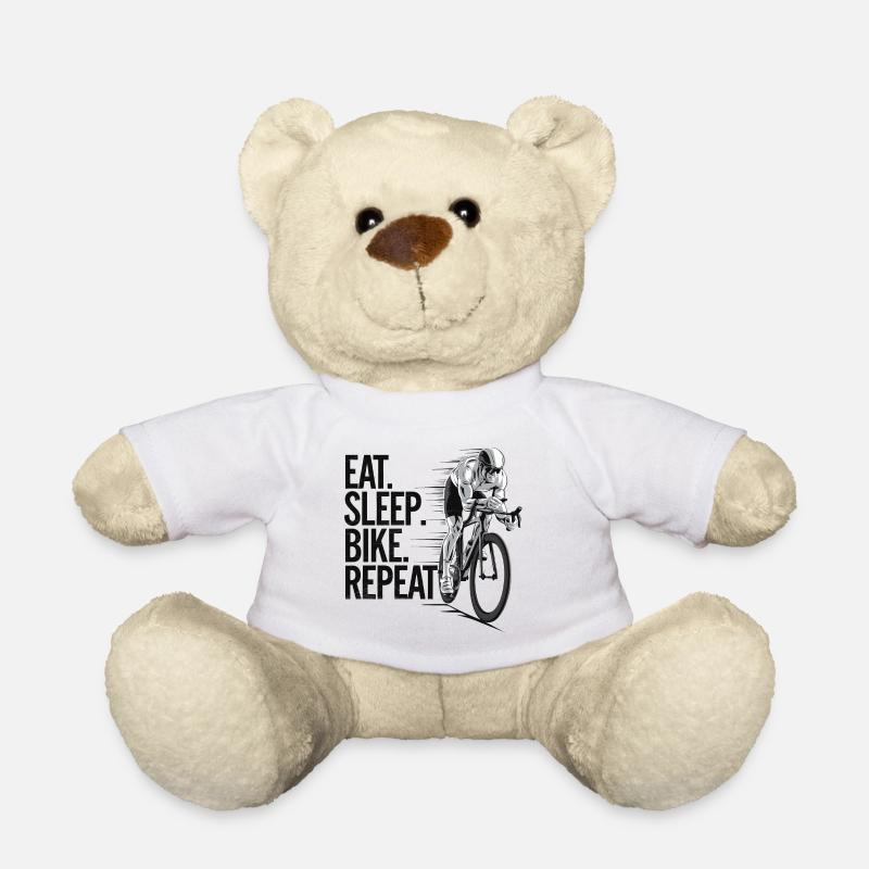 Passion Vélo Motivation, Manger Dormir Vélo - Nounours - blanc